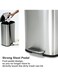 13L Stainless Steel Pedal Trash Can Brushed Silver, Soft-Close Lid