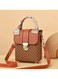 Women&rsquo;s Mini Crossbody Bag 13x8x17 cm, Korean Style Plaid Shoulder Purse, Khaki