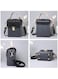 Women&rsquo;s Mini Crossbody Bag 13x8x17 cm, Korean Style Plaid Shoulder Purse, Black