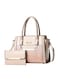Crocodile Pattern Leather Two-Piece Women's Messenger Bag Beige 27&times;13&times;21 cm