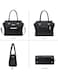 Crocodile Pattern Leather Two-Piece Women's Messenger Bag Black 27&times;13&times;21 cm