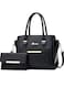 Crocodile Pattern Leather Two-Piece Women's Messenger Bag Black 27&times;13&times;21 cm