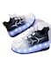 XF11 White &amp; Black Two-Wheel LED Roller Skate Shoes for Kids &ndash; Size 34 (22cm Inner Length)