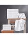 6-Piece Pure Cotton Bath Towel Set Twill White