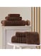 6-Piece Pure Cotton Bath Towel Set Brown
