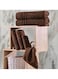 6-Piece Pure Cotton Bath Towel Set Brown