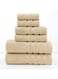 6-Piece Pure Cotton Bath Towel Set Beige