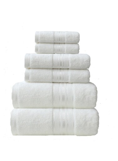 8-Piece Cotton Towel Set White