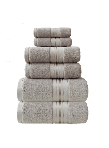 8-Piece Cotton Towel Set Khaki