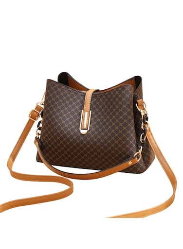 Elegant Designer-Inspired Shoulder Bag for Women Luxury Patterned Crossbody Handbag with