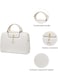 Elegant Women&rsquo;s Handbag 26x11x20 cm PU Leather Satchel with Deer Charm, White