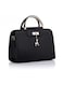 Elegant Women&rsquo;s Handbag 26x11x20 cm PU Leather Satchel with Deer Charm, Black