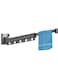 Wall-Mounted Folding Clothes Hanger with 5 Windproof Hooks 59&times;7&times;6 cm (Punch/No-Punch Dual Use)