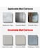Wall-Mounted Folding Clothes Hanger with 5 Windproof Hooks 59&times;7&times;6 cm (Punch/No-Punch Dual Use)