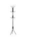 Wrought Iron Coat Rack 12 Hooks Floor Standing Clothes Hanger (Black)