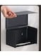 Square Black Toilet Tissue Roll Holder Space Aluminum F20 20cm &times; 14cm &times; 13cm