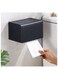 Square Black Toilet Tissue Roll Holder Space Aluminum F20 20cm &times; 14cm &times; 13cm