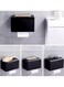 Square Black Toilet Tissue Roll Holder Space Aluminum F20 20cm &times; 14cm &times; 13cm