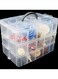 Three-Layer 30-Grid Portable Detachable Storage Box