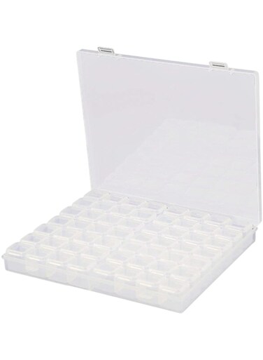Transparent Plastic Storage Box 56 Grid &ndash; 21&times;17&times;2.5cm For Multi Purpose Organizer Case