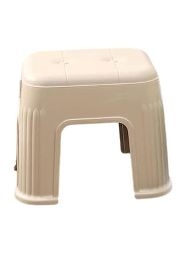 Light Khaki Plastic Shoe Stool &ndash; 24&times;25&times;20 cm