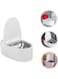 Wall-Mounted Bathroom Toilet Ashtray with Lid High Capacity Metal Liner