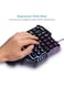 SK58 One-Handed Wired Gaming Keyboard with RGB Backlight Black