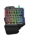 SK58 One-Handed Wired Gaming Keyboard with RGB Backlight Black