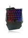 SK58 One-Handed Wired Gaming Keyboard with RGB Backlight Black