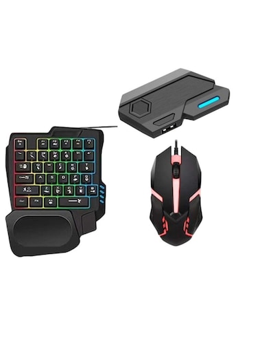 MIX SE + SK58 + X1 Gaming Combo &ndash; One-Handed RGB Keyboard + Wired Gaming Mouse + Game Converter Adapter