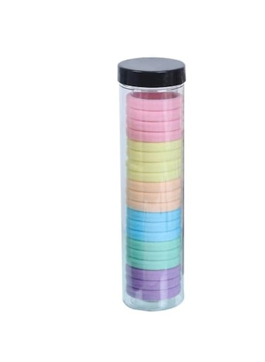 Seamless High Elastic Hair Bands &ndash; 20-Piece Rubber Hair Ties in Can (Multicolour)