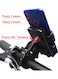 Upgraded Rearview Mirror Motorcycle &amp; Bike Phone Holder Metal Base, Secure Mobile Mount for Navigation