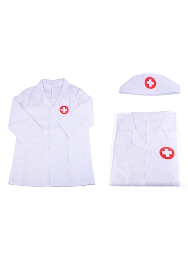 Children&rsquo;s Doctor Costume Role-Play Set Kindergarten &amp; Playhouse Dress-Up (White, 120g)