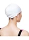 Silicone Swimming Cap for Long Hair Large Size Ear Protection Comfortable Fit White
