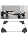 Black Retractable Base Stand with Universal Wheels &amp; Brake &ndash; Adjustable 22&ndash;34cm &times; 40&ndash;52cm
