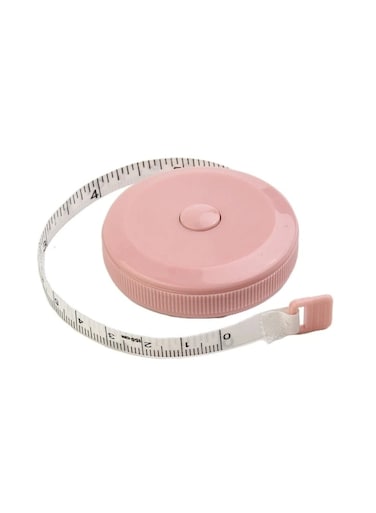 1.5m Retractable Plastic Measuring Tape Soft Ruler for Clothing, Height &amp; Tailoring (Nordic Pink)