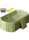 Large Folding Baby Bathtub 0-5 Years, Graffiti Green, Newborn to Toddler Bath Support