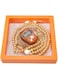 Digital Elegance 99 Glass Bead Tasbeeh Gift Set with Digital Counter Orange