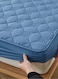 Waterproof Fitted Bedding Topper Set 150 x 200 cm - Blue Protect Your Mattress and Pillows Includes 2 Pillowcases