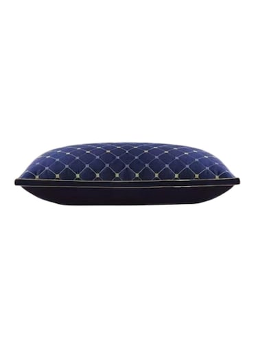 Hotel-Style Velvet Feather Pillow Medium Soft Neck &amp; Bed Pillow (750g, Starry Navy Design)