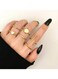 6 Pcs Multi-size Elegant Fashion Rings Set Gold Color (Sizes: 6.25, 6.5, 8)