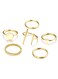 6 Pcs Multi-size Elegant Fashion Rings Set Gold Color (Sizes: 6.25, 6.5, 8)