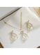 Elegant Gold Colour Alloy Necklace and Earrings Set with Crystals and Pearls