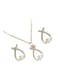 Elegant Gold Colour Alloy Necklace and Earrings Set with Crystals and Pearls
