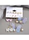 Elegant Butterfly &amp; Pearl Dangle Earrings Set 6 Pairs