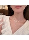 Elegant Faux Pearl and Crystal Pendant Necklace White