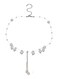 Elegant Faux Pearl and Crystal Pendant Necklace White