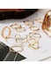 10-Piece Gold-Tone Minimalist Ring Set