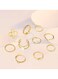 10-Piece Gold-Tone Minimalist Ring Set