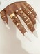 22-Piece Gold Colour Plated Stacking Ring Set Minimalist &amp; Trendy